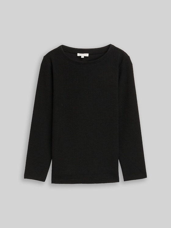 Plus Size - Sweatshirt with glitter effect - deep black