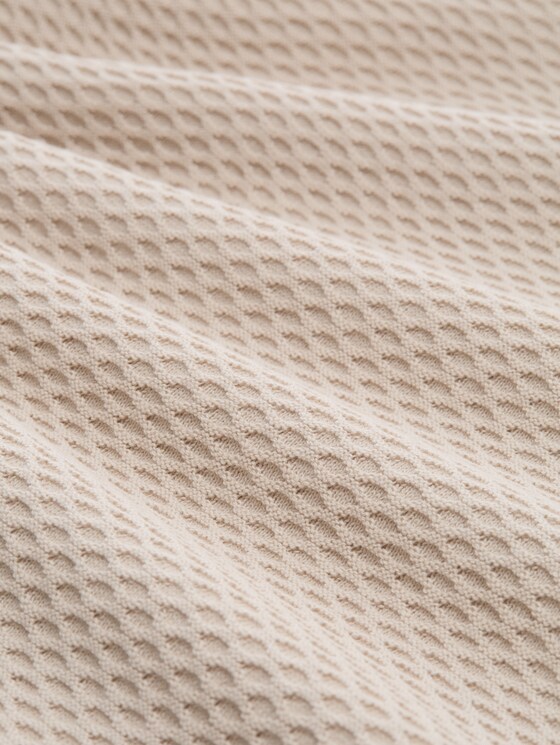Plus Size - Loose fit cotton knit jumper - sand stone beige