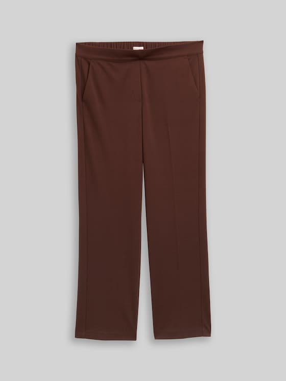 Plus Size - Straight trousers - dark pecan brown
