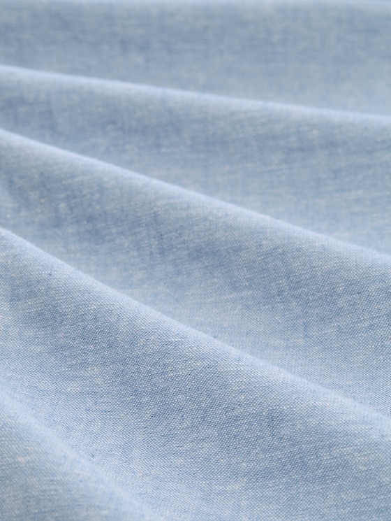 TTREGULAR chino trousers with linen blend - bleeched blue chambray