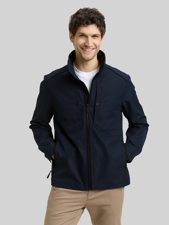 Transitional jacket made from water-repellent material - sky captain blue