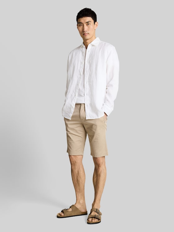 TTSLIM Chino Shorts - beige mini geometric print