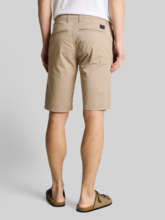TTSLIM Chino Shorts - beige mini geometric print