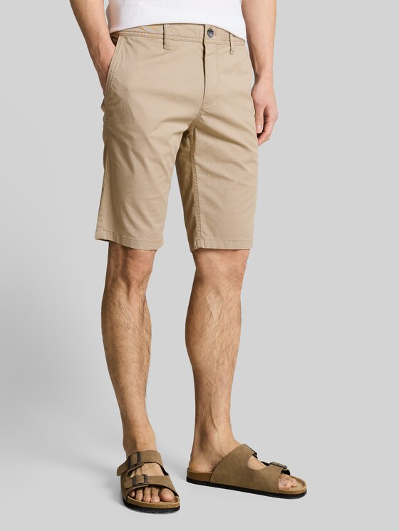 TTSLIM Chino Shorts - beige mini geometric print