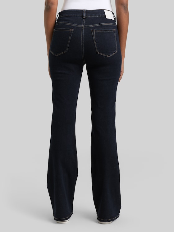 TTAVA FLARED jeans with patch pockets - Rinsed Blue Denim