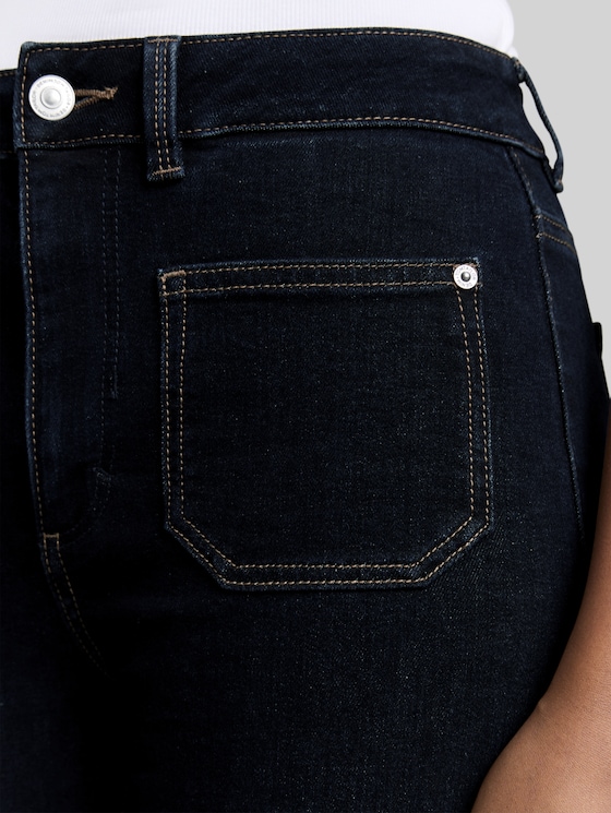 TTAVA FLARED jeans with patch pockets - Rinsed Blue Denim