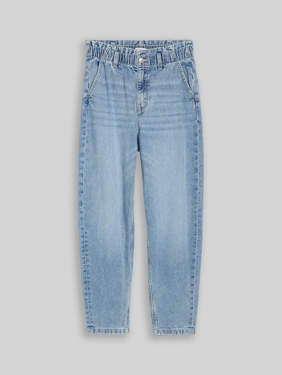 TTADEA BARREL jeans - Used Light Stone Blue Denim