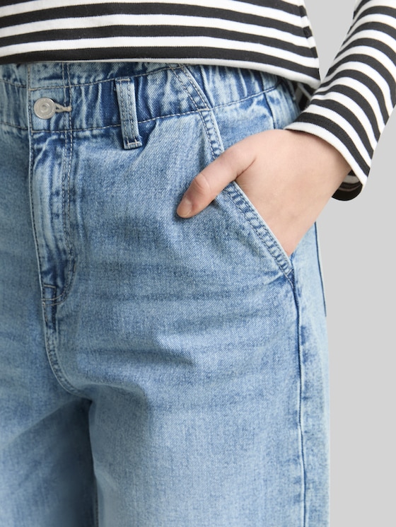 TTADEA BARREL jeans - Used Light Stone Blue Denim