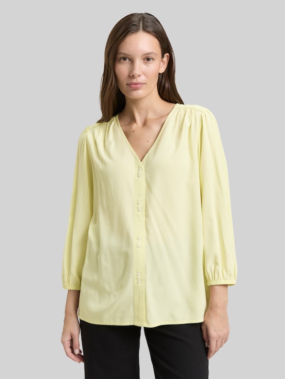Viscose blouse - soft lemon