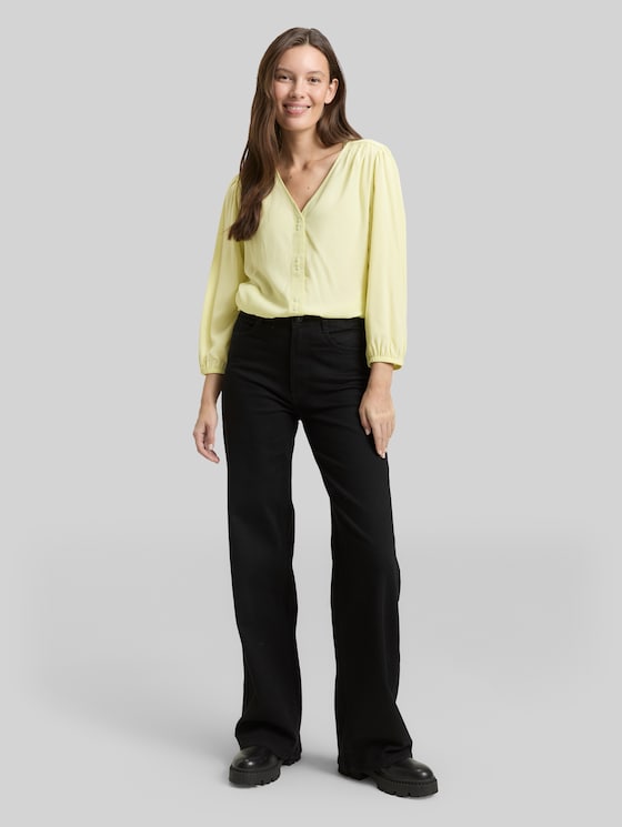 Viscose blouse - soft lemon