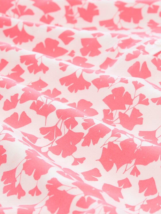 Viscose blouse - coral pink ginkgo minimal