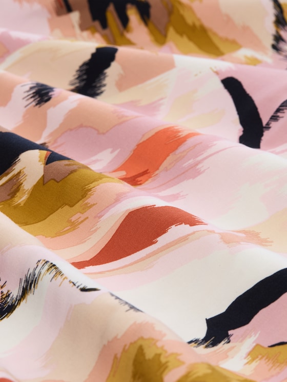 Blouse with pattern - big abstract flower print