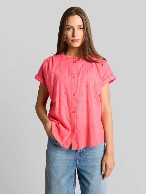 Loose fit blouse - soft coral pink