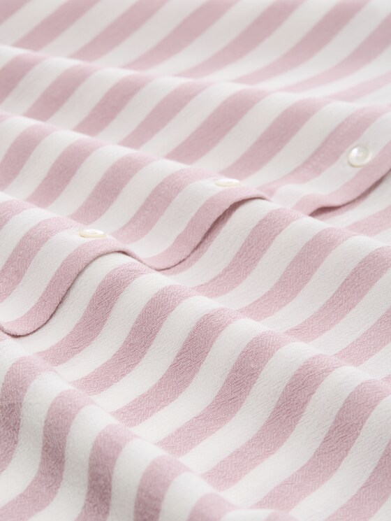 Loose fit blouse with stripes - light elderberry stripe