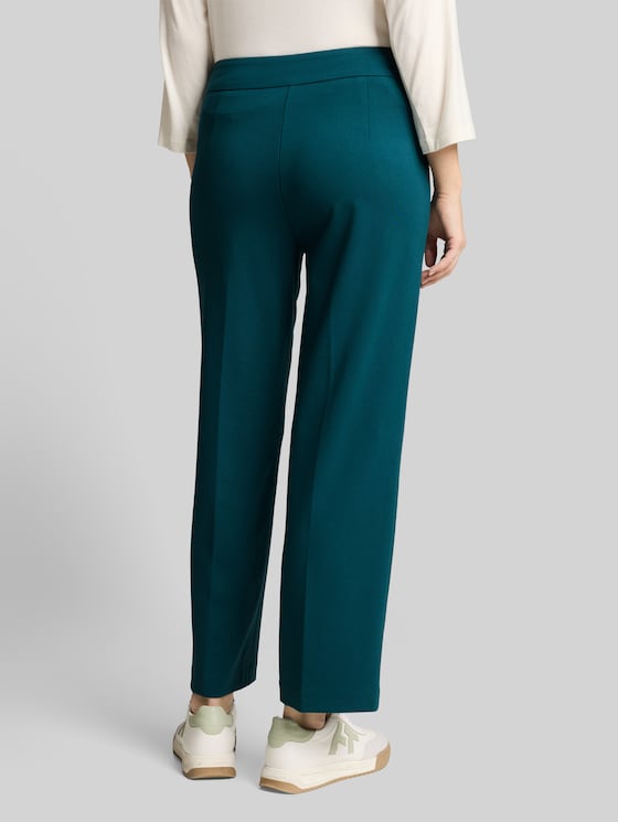 TTMIA STRAIGHT Cropped Trousers - Deep Meadow Green