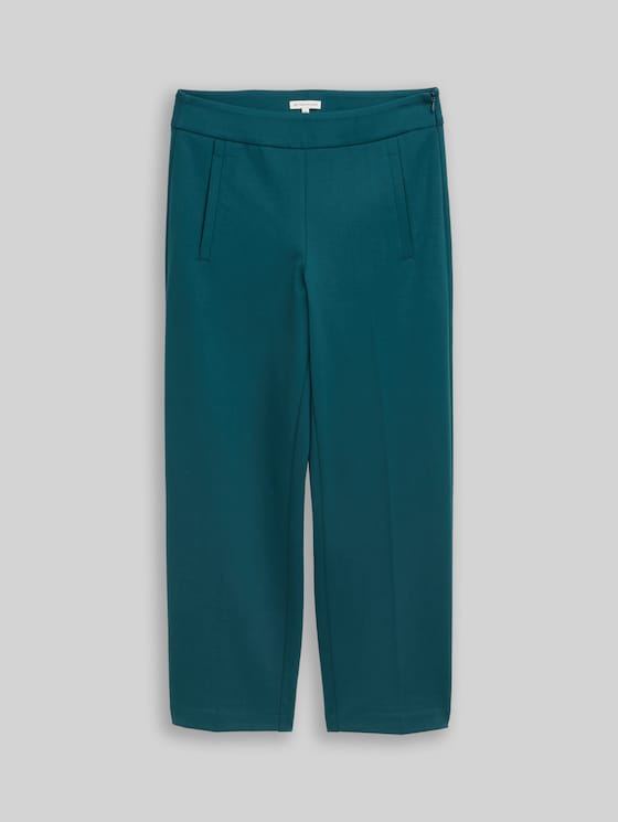 TTMIA STRAIGHT Cropped Trousers - Deep Meadow Green