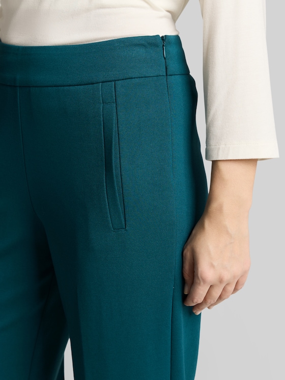 TTMIA STRAIGHT Cropped Trousers - Deep Meadow Green
