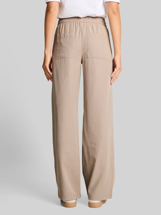 Loose wide fit trousers - soft taupe grey