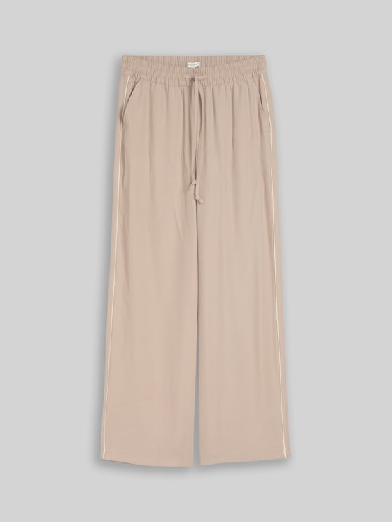 Loose wide fit trousers - soft taupe grey