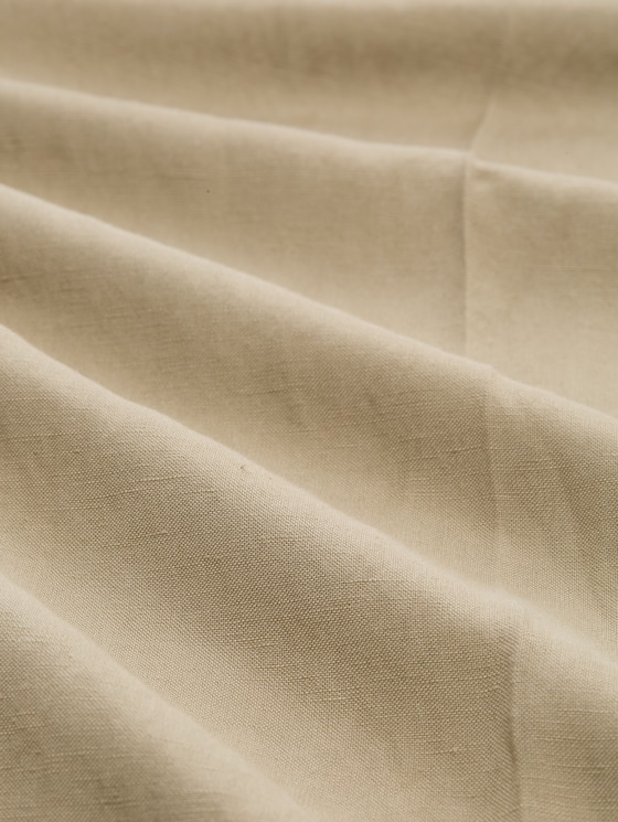 Culotte trousers with linen content - Silver Olive