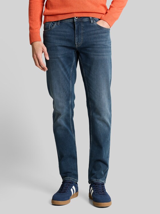 TTCURT TAPERED jeans with super stretch - Used Dark Stone Blue Denim