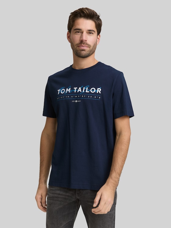 T-shirt with logo print - sky captain blue