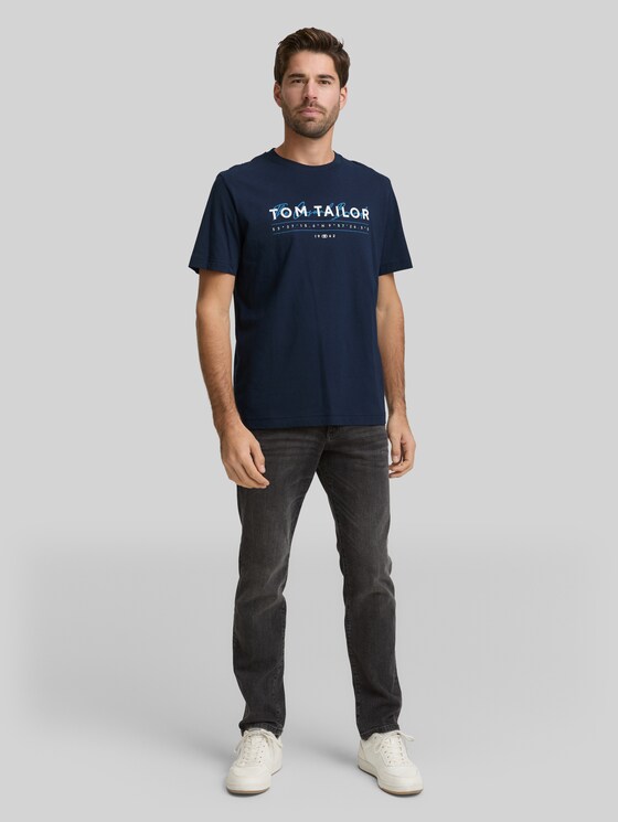 T-shirt with logo print - sky captain blue