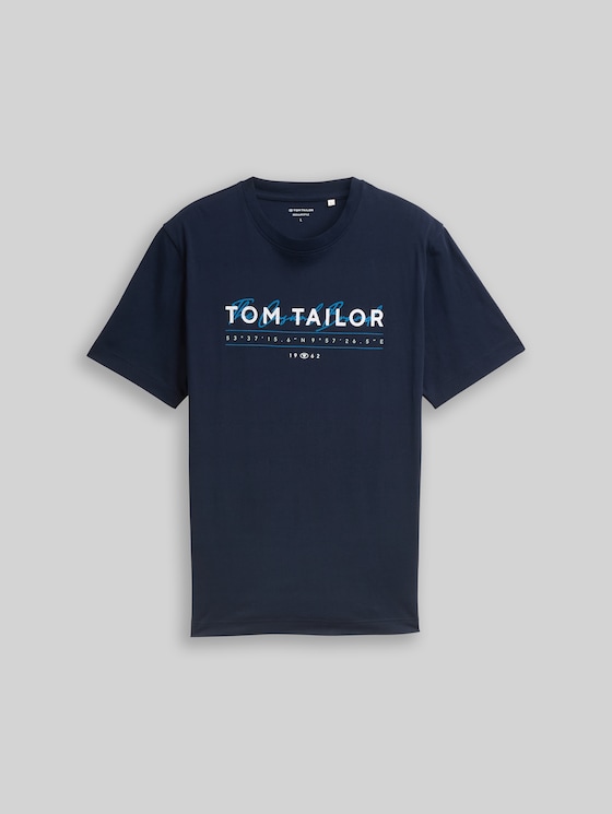 T-shirt with logo print - sky captain blue