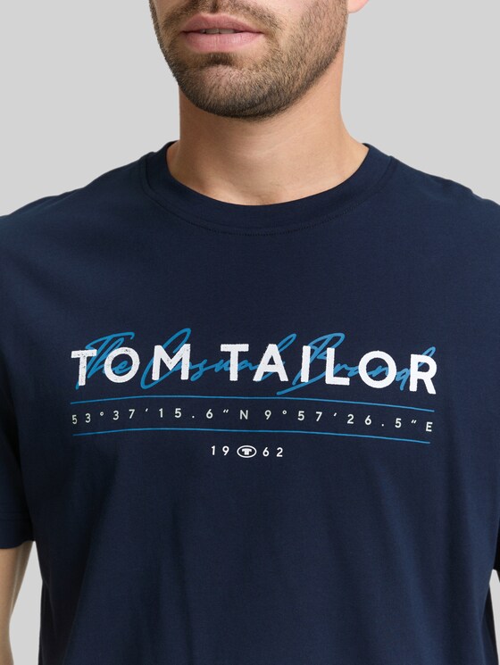 T-shirt with logo print - sky captain blue