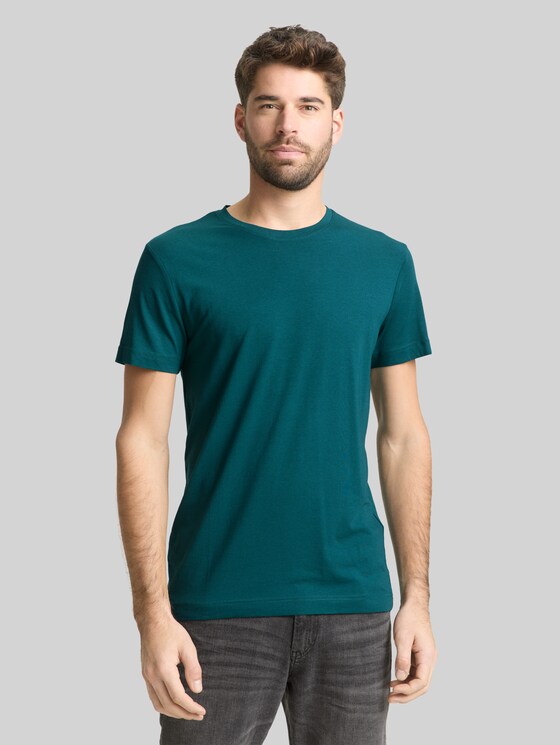 Basic fitted T-shirt - Deep Meadow Green