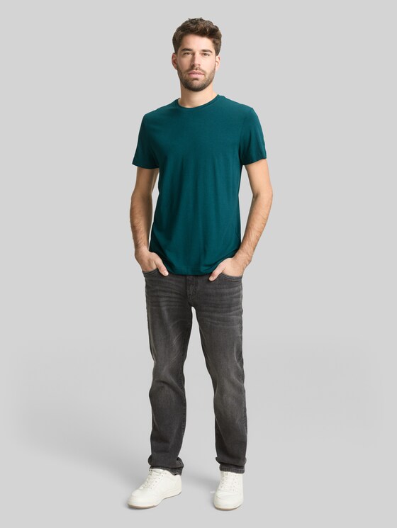 Basic fitted T-shirt - Deep Meadow Green