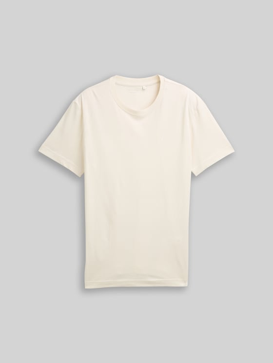T-shirt with embroidered logo - Gardenia White