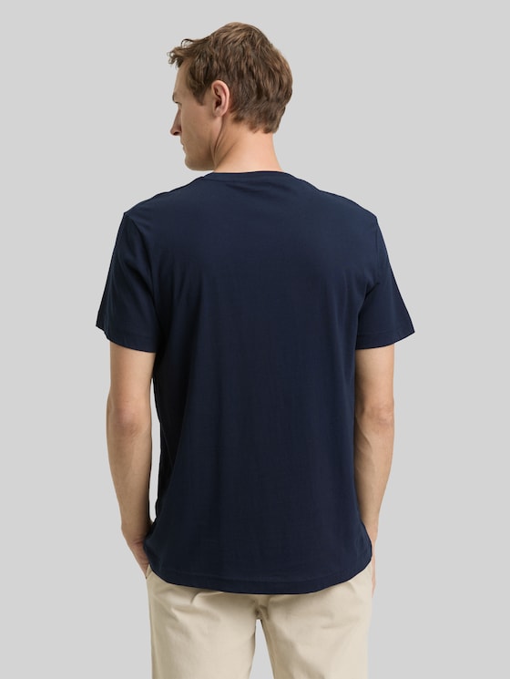 T-shirt with embroidered logo - sky captain blue