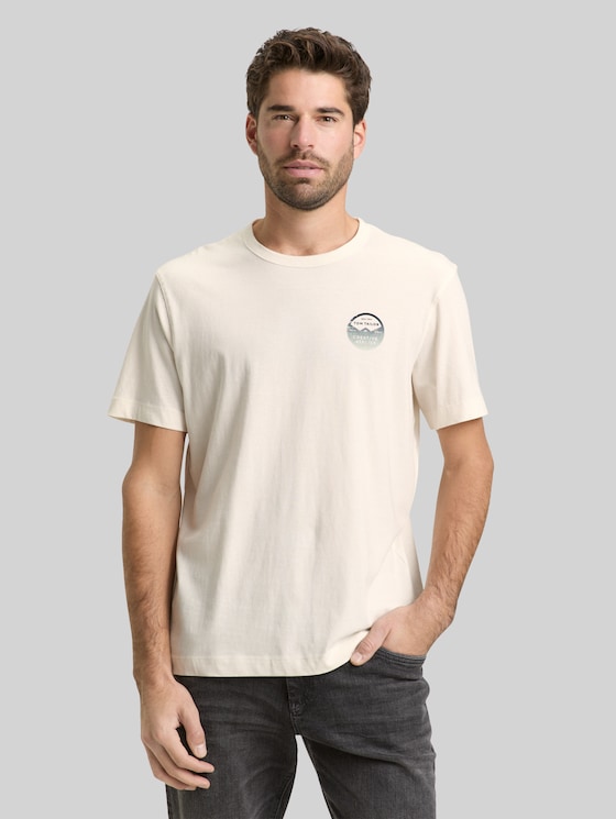 Printed T-shirt - Gardenia White