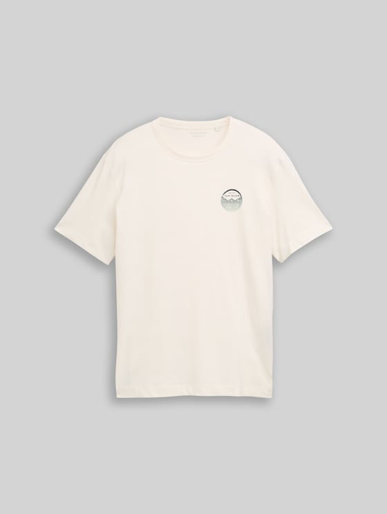 Printed T-shirt - Gardenia White