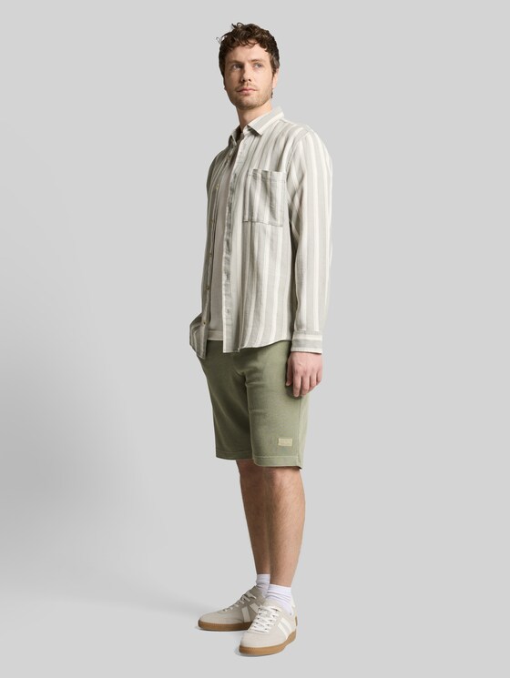 Shorts with waffle texture - Greyish Shadow Olive