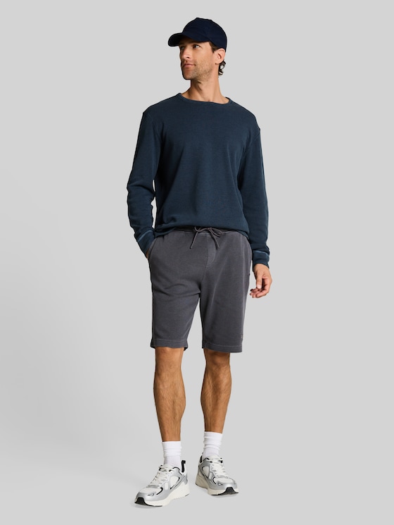 Shorts with waffle texture - Tarmac Grey