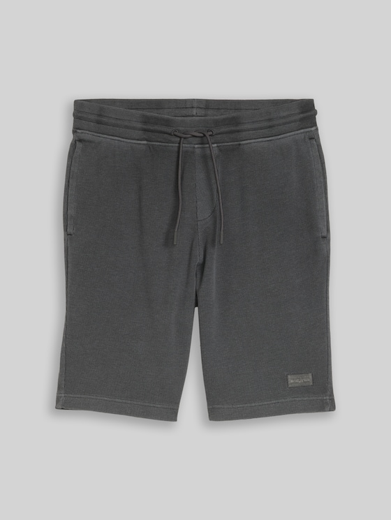 Shorts with waffle texture - Tarmac Grey