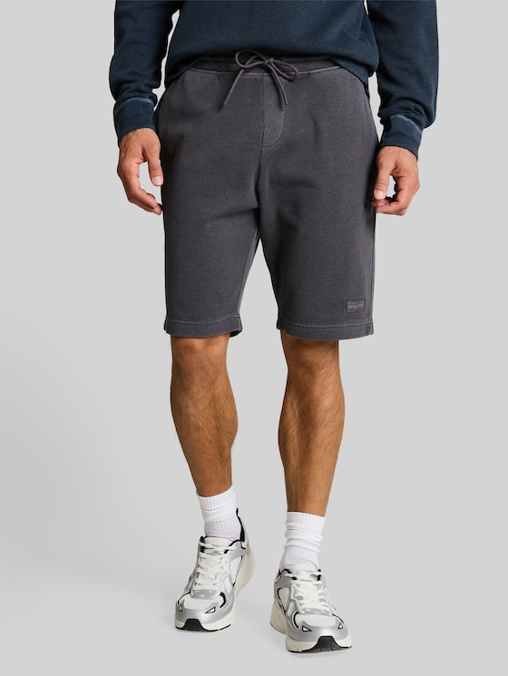 Shorts with waffle texture - Tarmac Grey