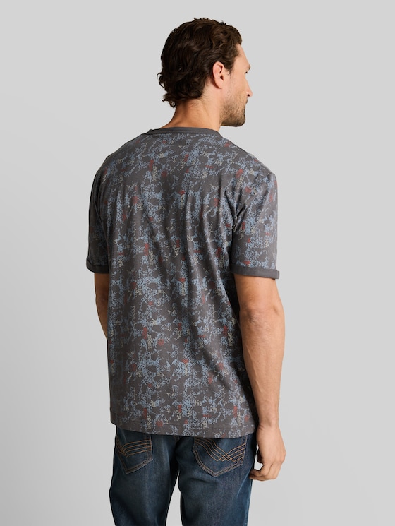 T-shirt with pattern - grey structure design