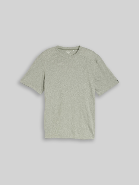 T-shirt with a fine striped pattern - shadow olive fine stripe