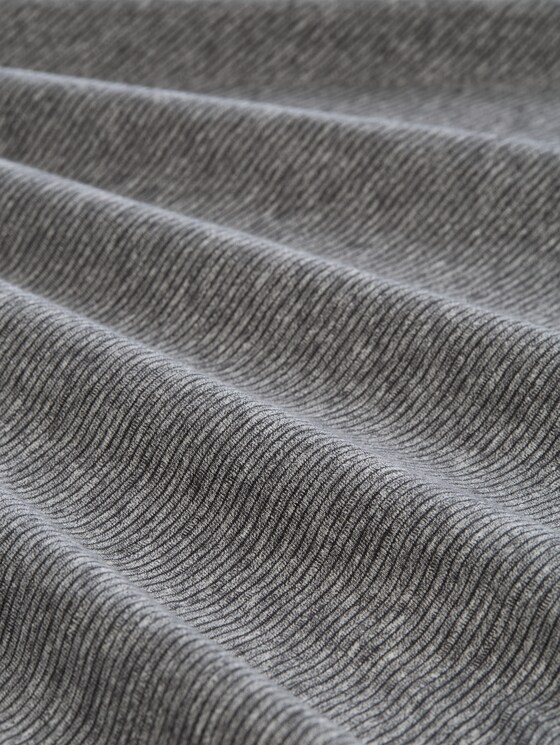 Henley T-shirt with fine stripe pattern - white tarmac grey fine stripe