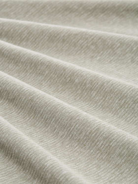 Henley T-shirt with fine stripe pattern - shadow olive fine stripe