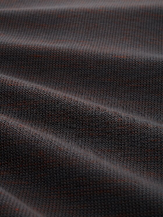 T-shirt with a waffle texture - grey orange waffle inject