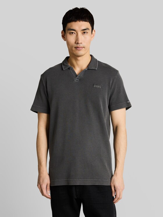 Resort polo shirt with distressed look - Tarmac Grey