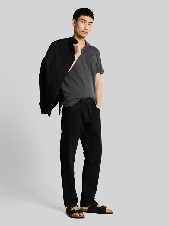 Resort polo shirt with distressed look - Tarmac Grey