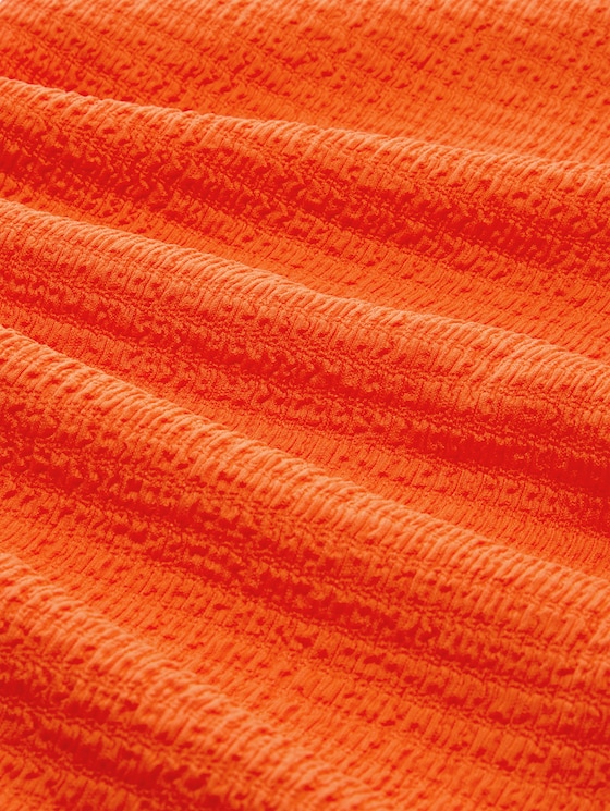 Crinkle wide-leg trousers - Fiery Orange