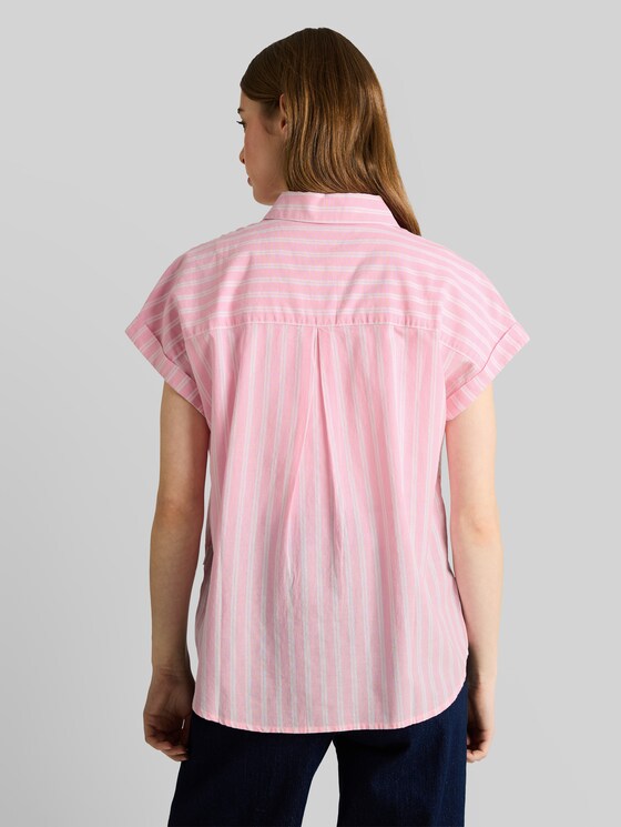 Striped blouse - blush pink stripe