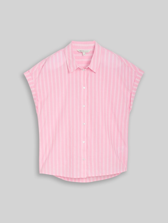 Striped blouse - blush pink stripe