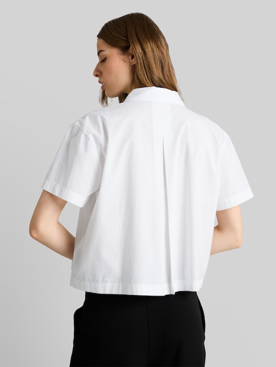 Boxy fit cotton blouse - White